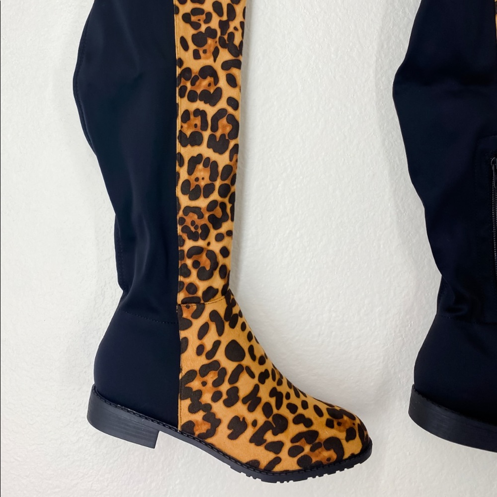 Leopard Print High Boots - Picture 3 of 3